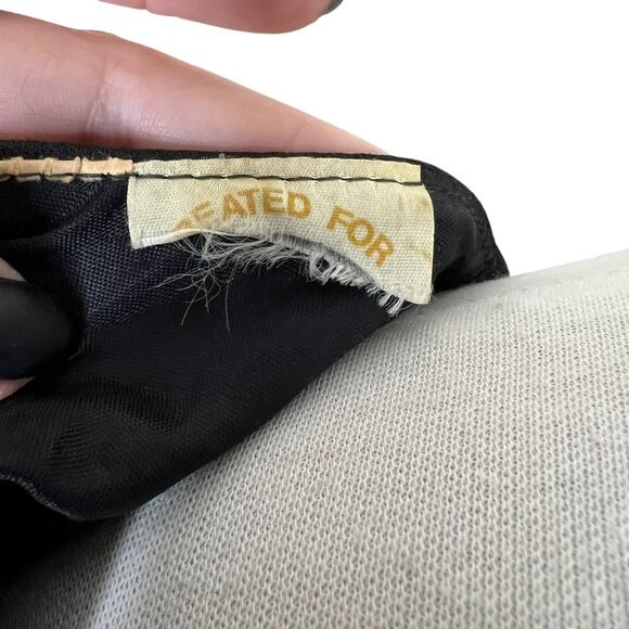 Vintage 60s Black Maxi Dress Red Rose Appliqué Sleeveless Mod Witchy XS/S - Picture 8 of 8